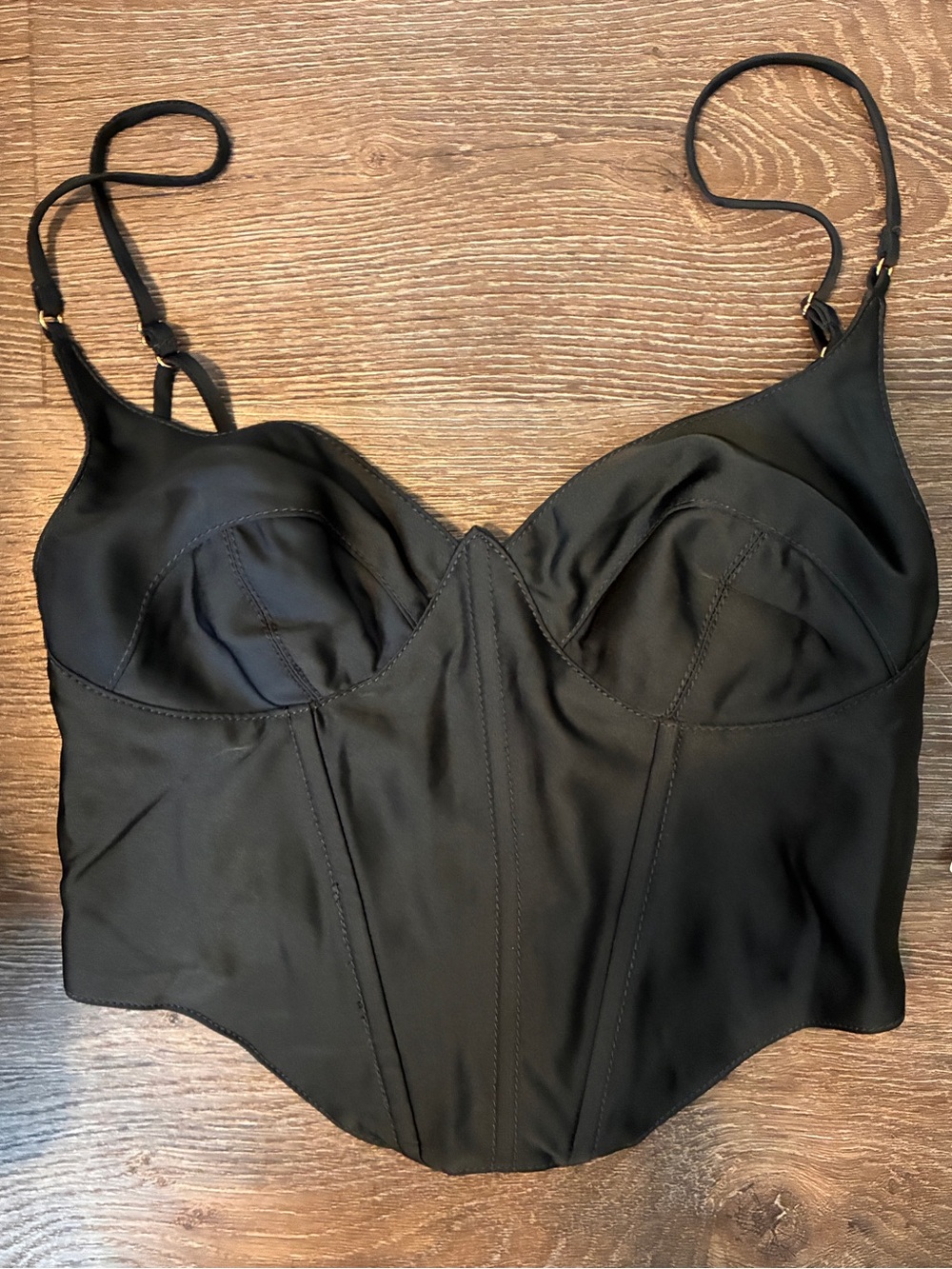 Karissa bustier Urban Outfitters Black Satin XS